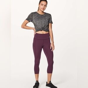 Lululemon Fast & Free Crop II (Nulux 19"")
Dark Adobe size 8